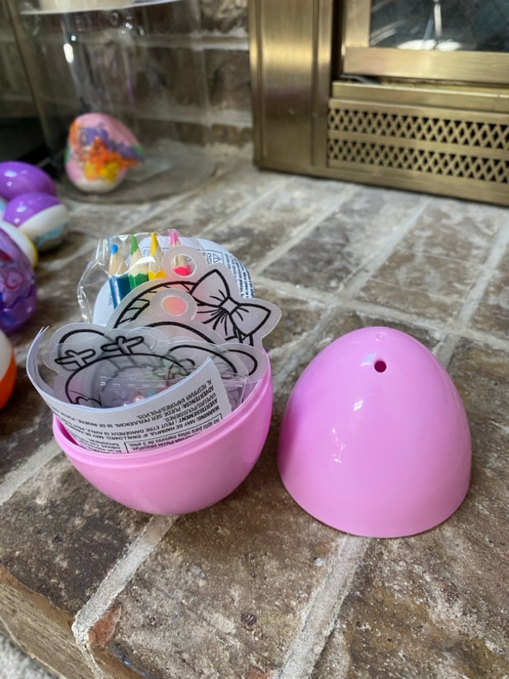Filled Easter Basket Boucle Bunny with Pink Sanrio Hello Kitty Eggs and NEW Toys - Picture 5 of 10